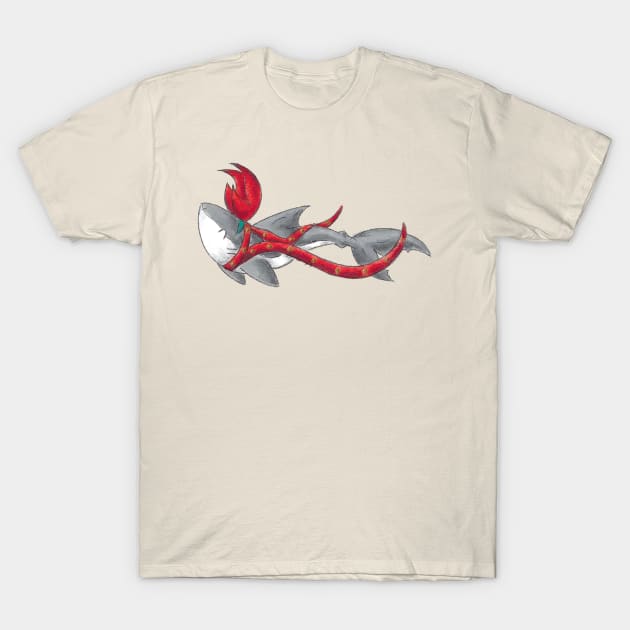 Lobster Claw Reindeer T-Shirt by KristenOKeefeArt